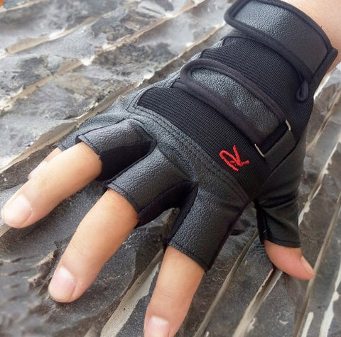 Half Finger Leather Gloves
